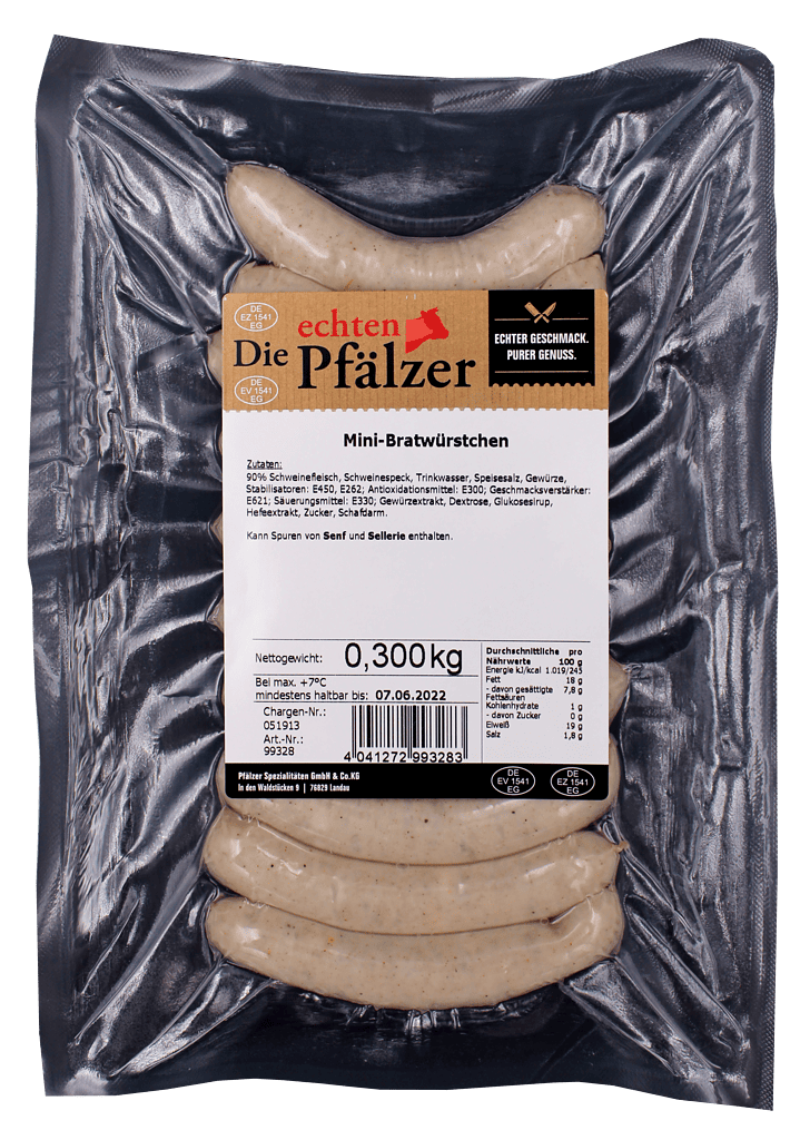 Pfälzer Spezialitäten Mini-Bratwürstchen 10x30g - pantry24